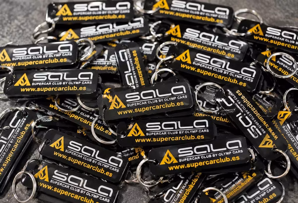 Custom 3D printed club keychains