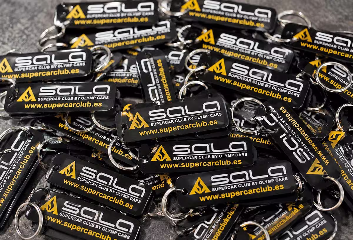 Custom 3D printed club keychains