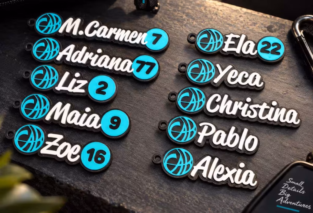 Personalised basketball and sports bag tags Personalised basketball and sports bag tags